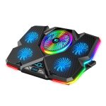 Laptop Cooling Pad with USB Hub — 5-Fan (up to 17″)